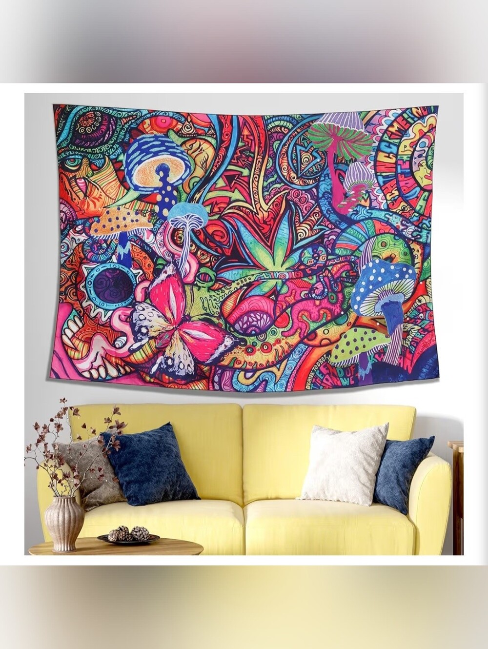Vibrant Psychedelic Tapestry Wall Art